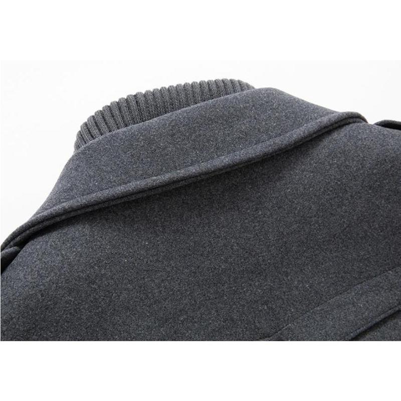 🔥 50% Off! Men's business woolen coat fashion double neck medium and long woolen coat, autumn and winter