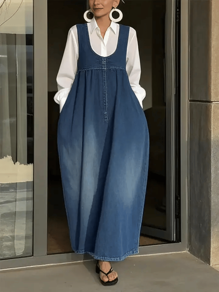 📦📦CLEARANCE SALE🔥Women's Sleeveless Casual Loose Denim Vest Dress