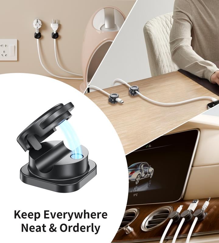 🔌 Magnetic Cable Clips – 50% OFF Today!