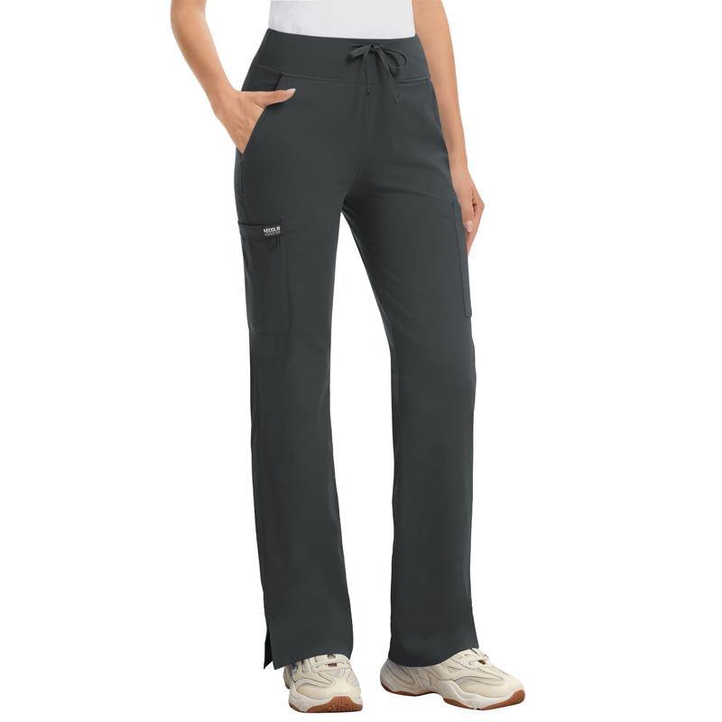 ✨✨Kecols Women's Yoga Scrub Pants ✨ High-Rise Straight Leg Cargo Bottom