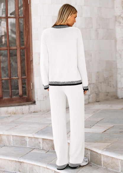 🔥WINTER SALE 50% OFF!❄️ Cozy Knit 2-Piece Cardigan & Wide-Leg Pants Set