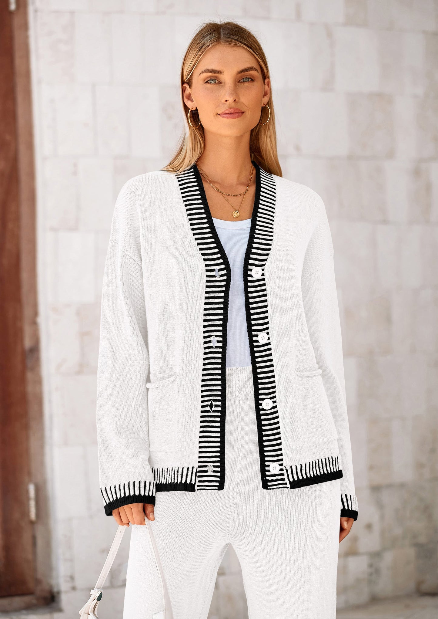 🔥WINTER SALE 50% OFF!❄️ Cozy Knit 2-Piece Cardigan & Wide-Leg Pants Set