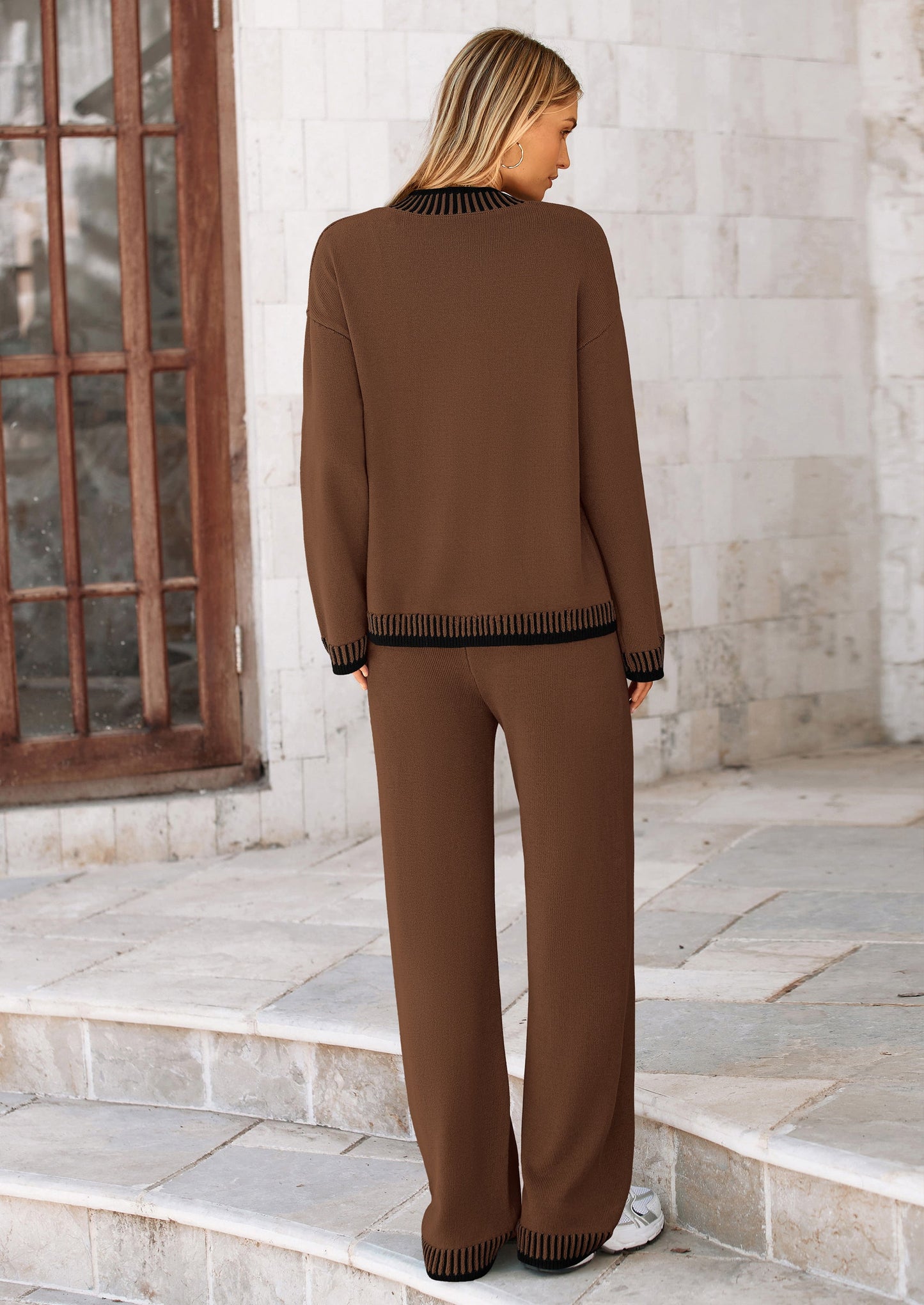 🔥WINTER SALE 50% OFF!❄️ Cozy Knit 2-Piece Cardigan & Wide-Leg Pants Set