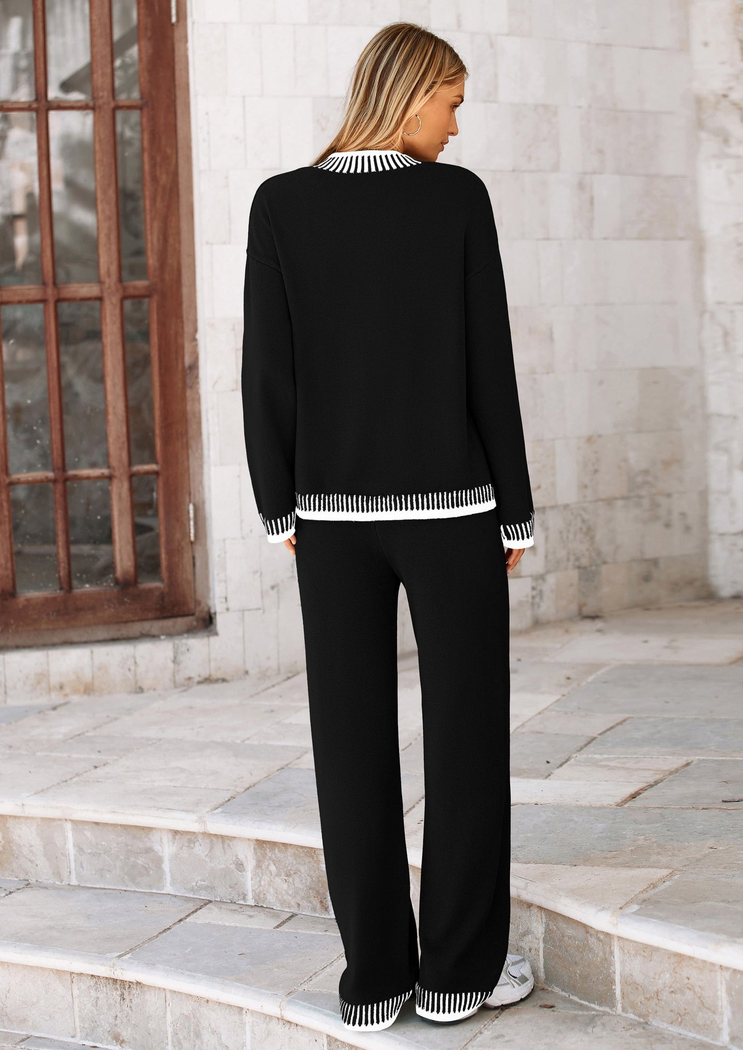 🔥WINTER SALE 50% OFF!❄️ Cozy Knit 2-Piece Cardigan & Wide-Leg Pants Set