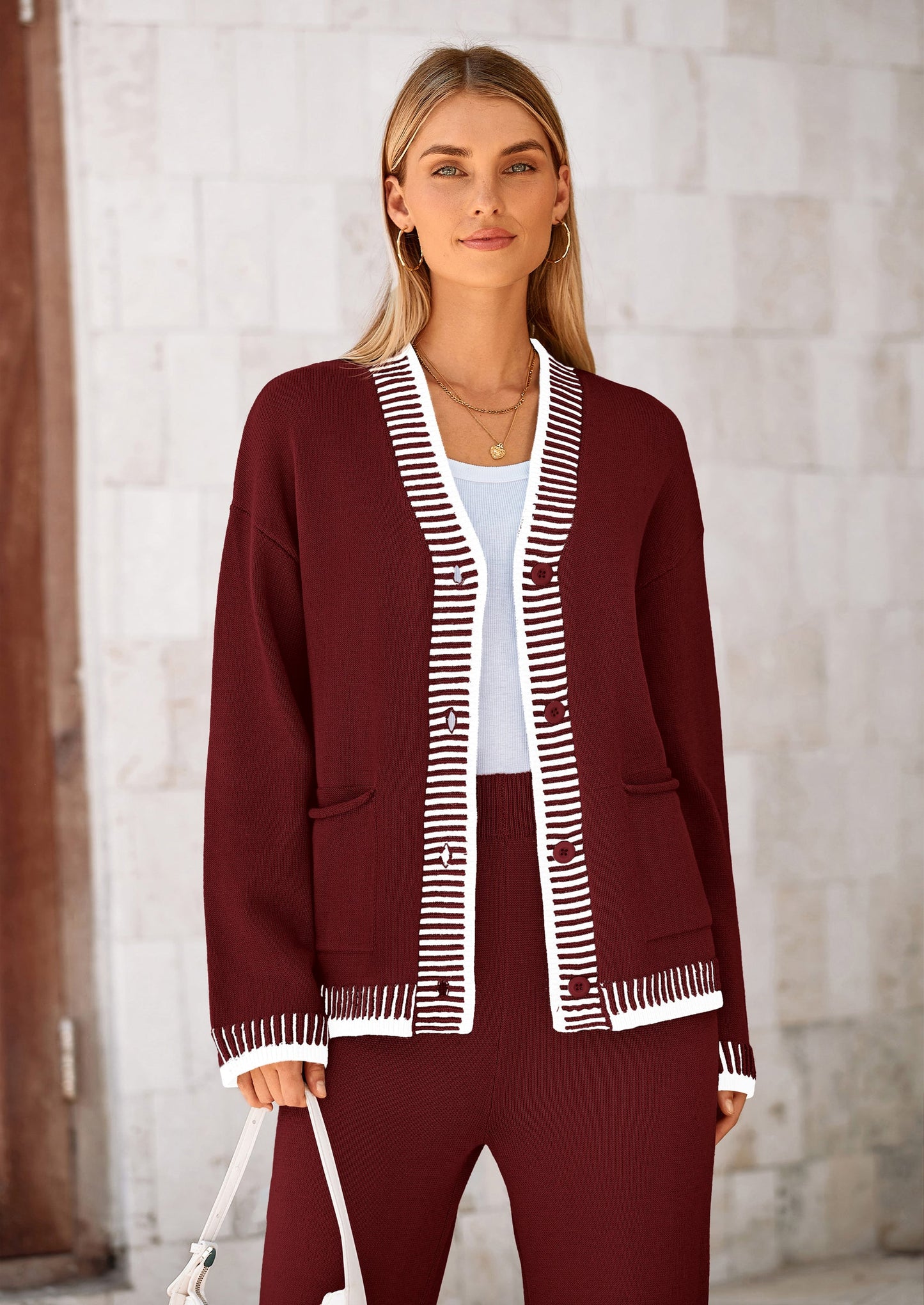 🔥WINTER SALE 50% OFF!❄️ Cozy Knit 2-Piece Cardigan & Wide-Leg Pants Set