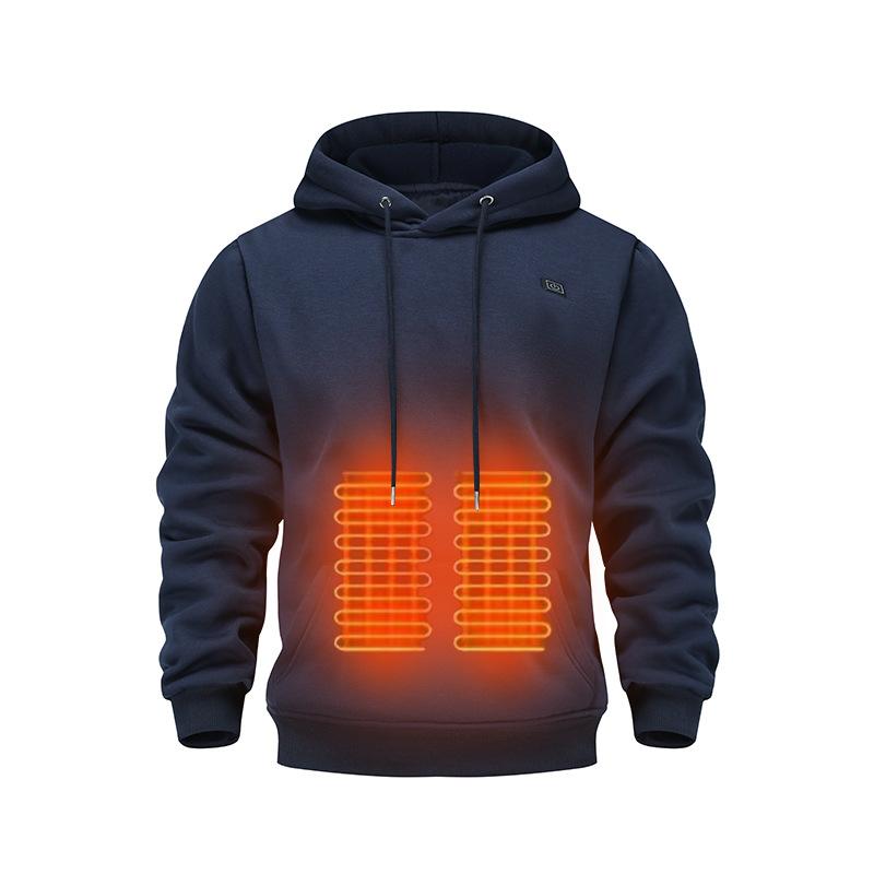 🔥Men's Smart Heated Hoodie - USB Powered, ✨5-Zone Heating, 3-Speed Warmth for Winter
