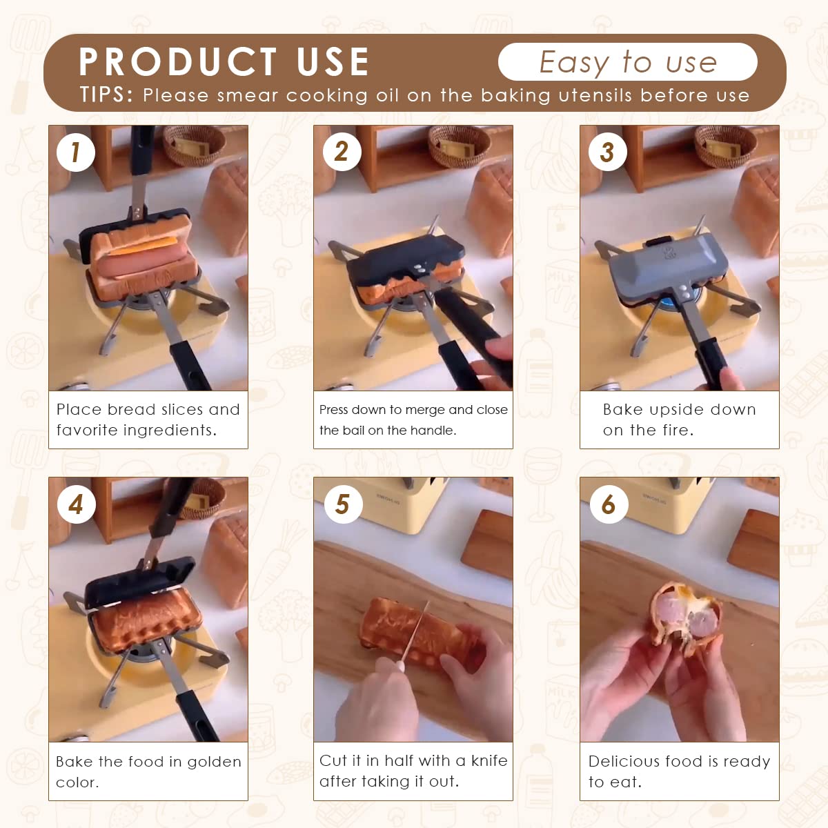 🔥Removable Sandwich Baking Tray