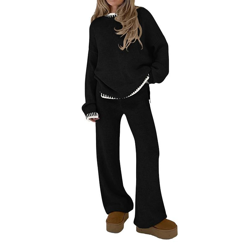 💥50% Off! Women’s Knit Sweater & Wide-Leg Pants Set