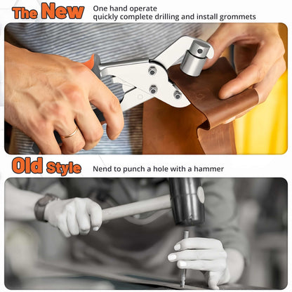 🔥 50% OFF TODAY🛠️ Heavy-Duty Grommet Plier | 3/8" Eyelet Tool Kit with 200pcs Grommets
