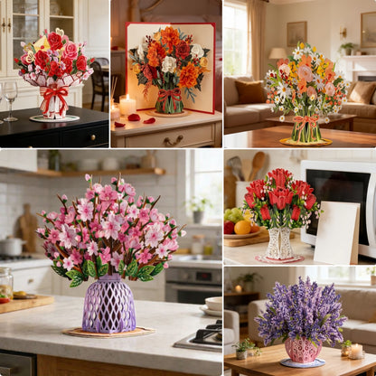 🤩🤩Forever-Blooming 3D Flower Pop-Up Card– Personalized Love Message & Everlasting Bloom