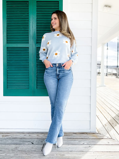 💝💝Vintage Double Button Frayed Hem Bootcut Jeans (Buy 2 Free Shipping)