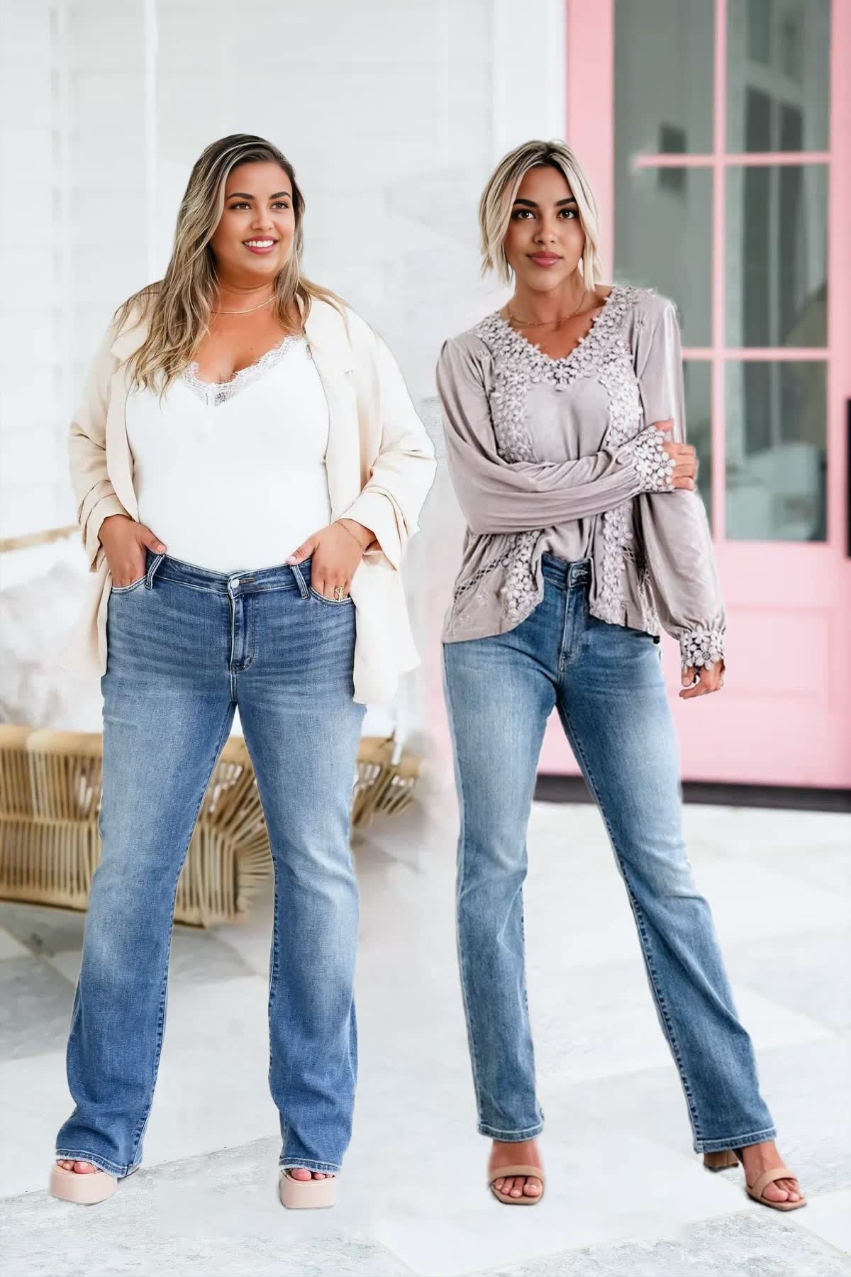 💝💝Holy Grail Tummy Control Bootcut Jeans (Buy 2 Free Shipping)