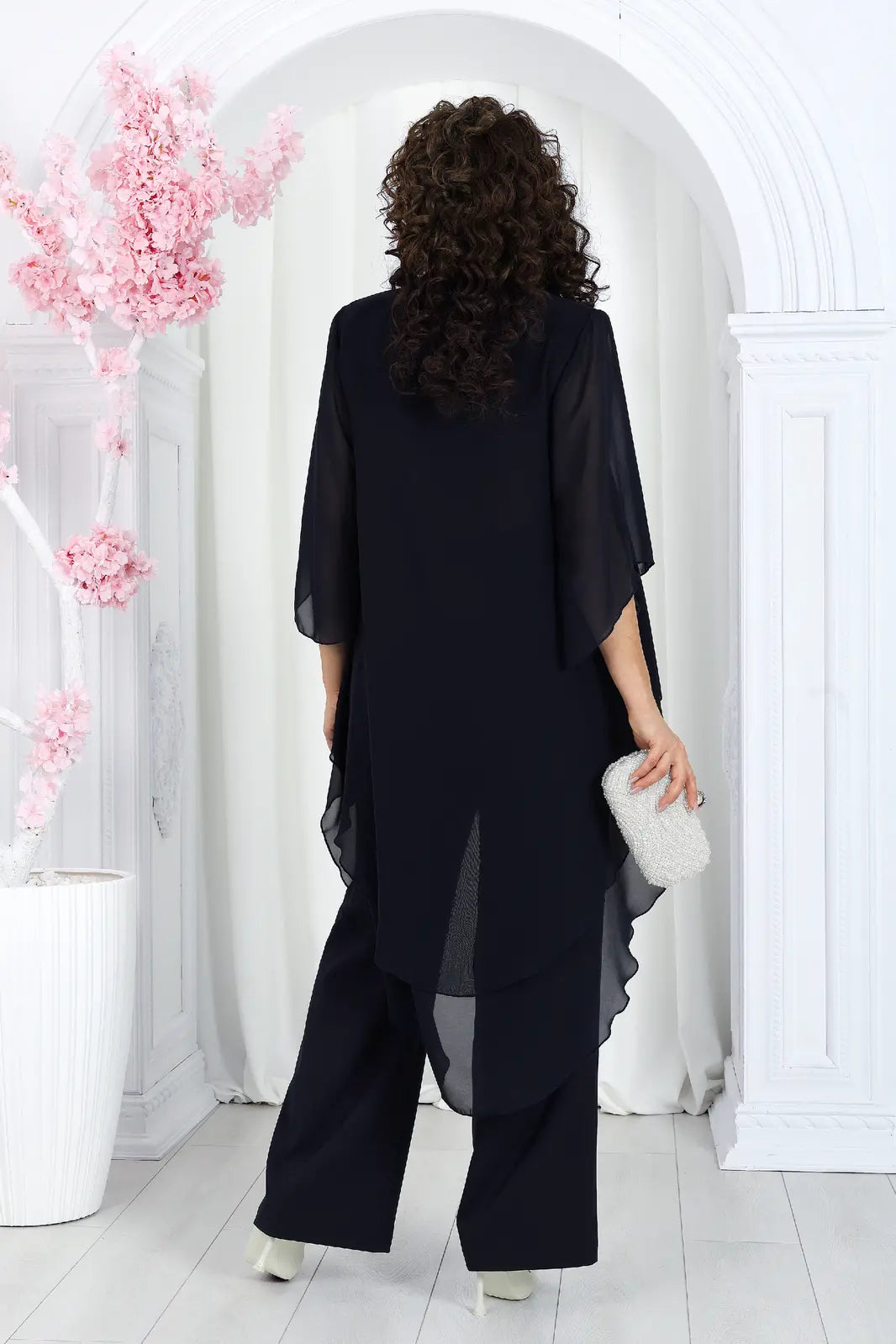 🤩🤩Elegant Layered Chiffon High-Low Top and Pants Two Piece Set (Buy 2 Free Shipping)