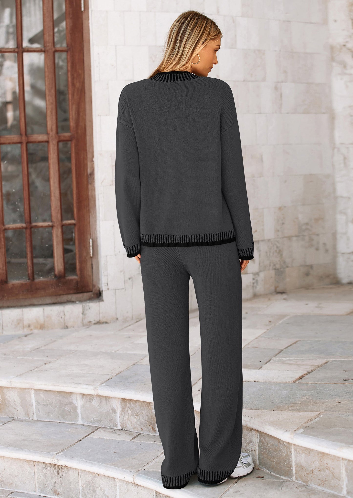 🔥WINTER SALE 50% OFF!❄️ Cozy Knit 2-Piece Cardigan & Wide-Leg Pants Set