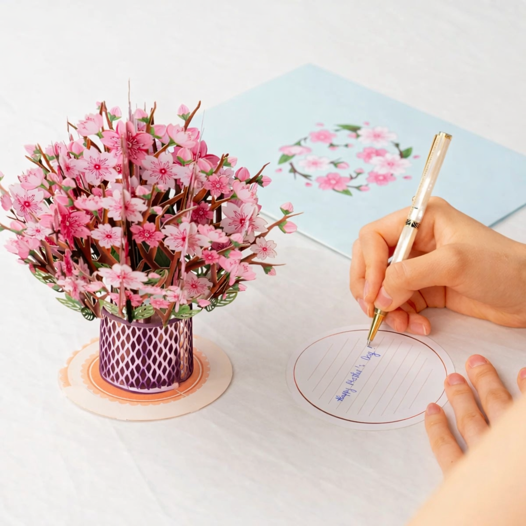 🤩🤩Forever-Blooming 3D Flower Pop-Up Card– Personalized Love Message & Everlasting Bloom