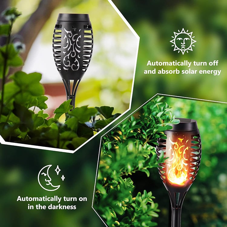 📦📦Flash Sale⚡ 50K+ Solar Powered Fire Flame Design Garden Light