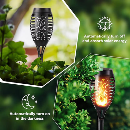 📦📦Flash Sale⚡ 50K+ Solar Powered Fire Flame Design Garden Light