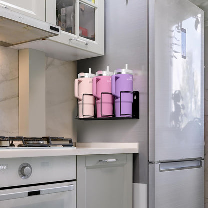 🧲 Cup Organizer | Magnetic/Screw Mount Storage for Kitchen/Fridge/Cabinet 🧺