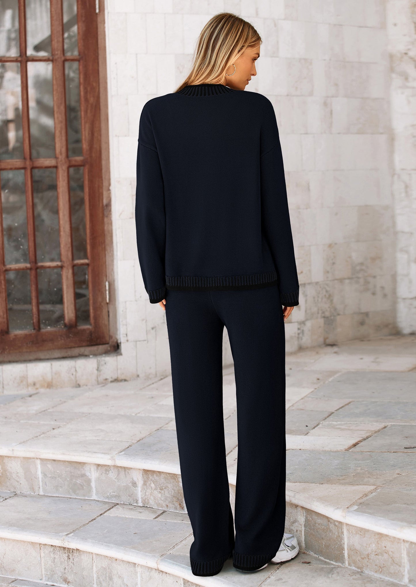 🔥WINTER SALE 50% OFF!❄️ Cozy Knit 2-Piece Cardigan & Wide-Leg Pants Set