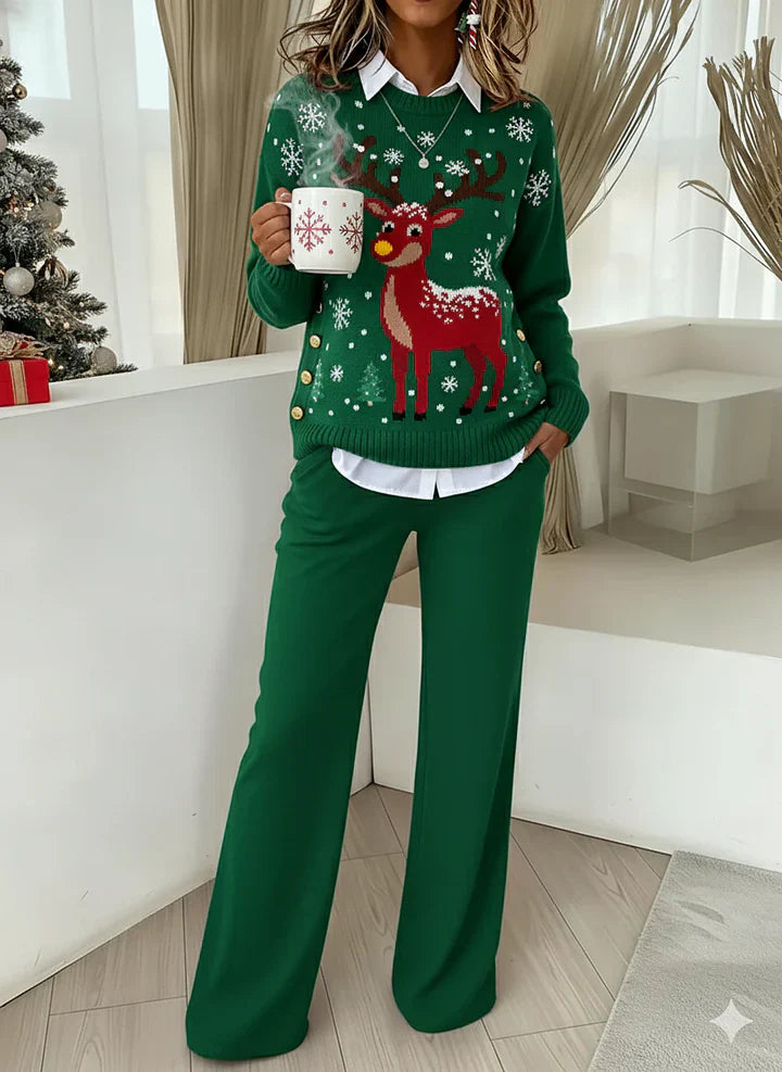 📦📦Buy 2 PCS for free shipping🔥 Women's Comfortable Pullover Sweater and Pants Two-piece Set