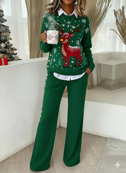 📦📦Buy 2 PCS for free shipping🔥 Women's Comfortable Pullover Sweater and Pants Two-piece Set