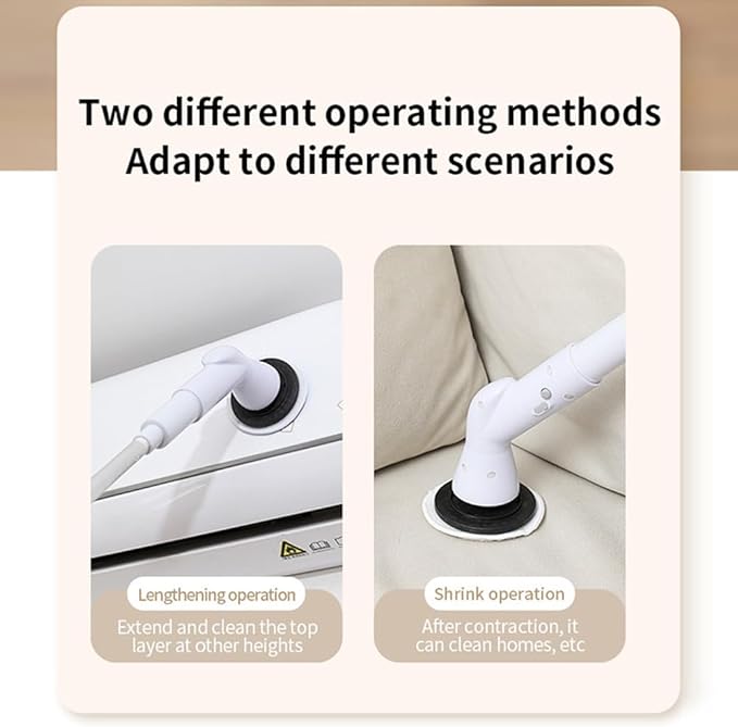 ✨Electric Spin Scrubber – Deep Clean Made Easy! 💪 Cordless Power & 6 Brush Heads for Every Surface 🧼