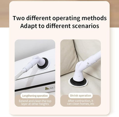 ✨Electric Spin Scrubber – Deep Clean Made Easy! 💪 Cordless Power & 6 Brush Heads for Every Surface 🧼