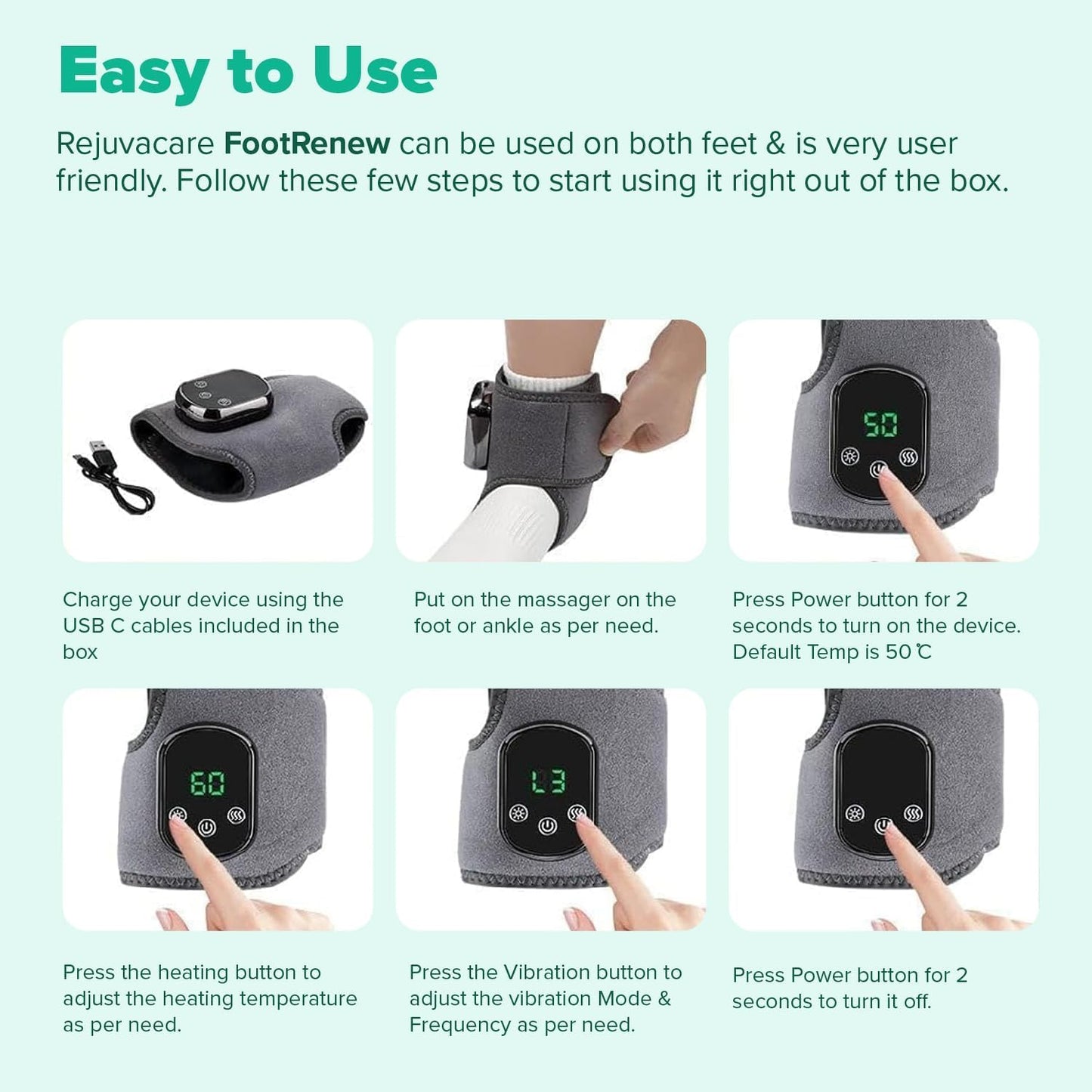 🦶 RelaxStep Electric Foot & Ankle Massager | Heated Wrap for Pain Relief