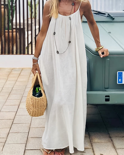 💃 Women's Solid Color Backless Cami Dress