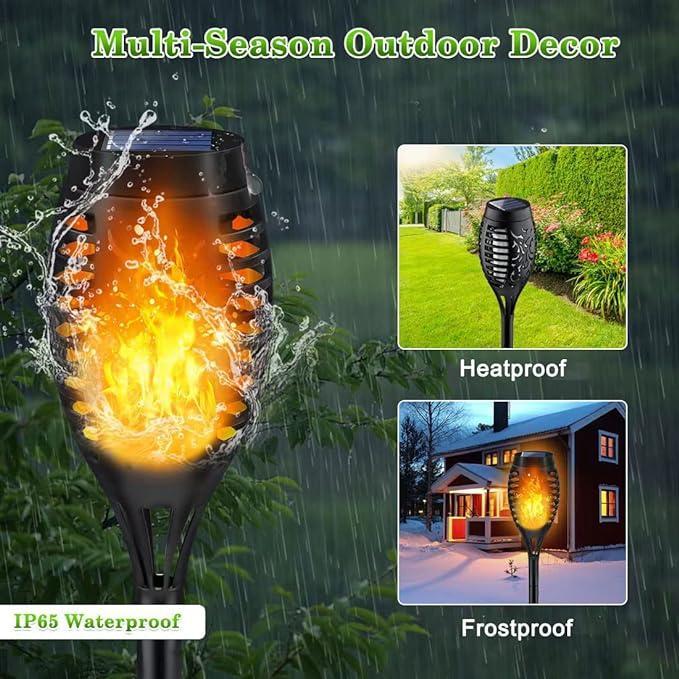 📦📦Flash Sale⚡ 50K+ Solar Powered Fire Flame Design Garden Light