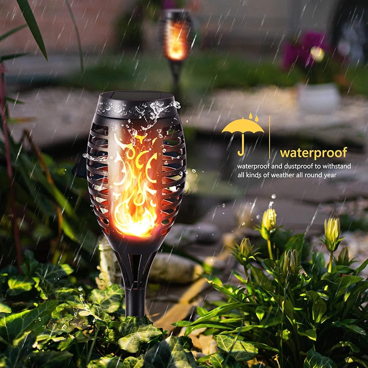📦📦Flash Sale⚡ 50K+ Solar Powered Fire Flame Design Garden Light