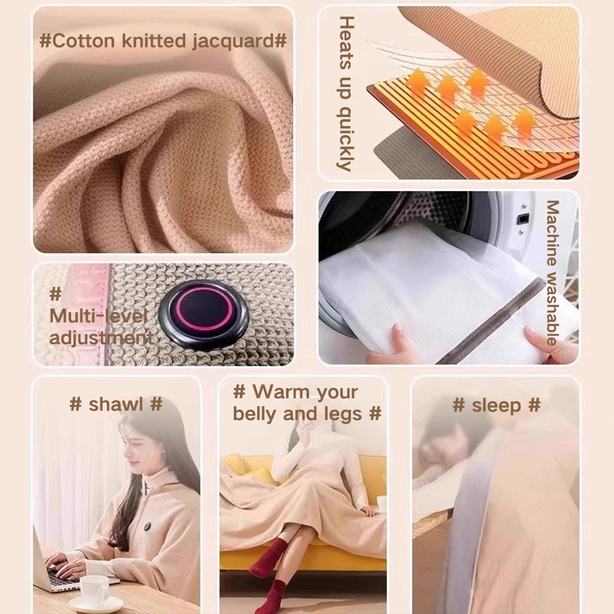 📦📦🎄LAST DAY 49% OFF🔥Portable Heated Shawl (Buy 2 Get Free Shipping)