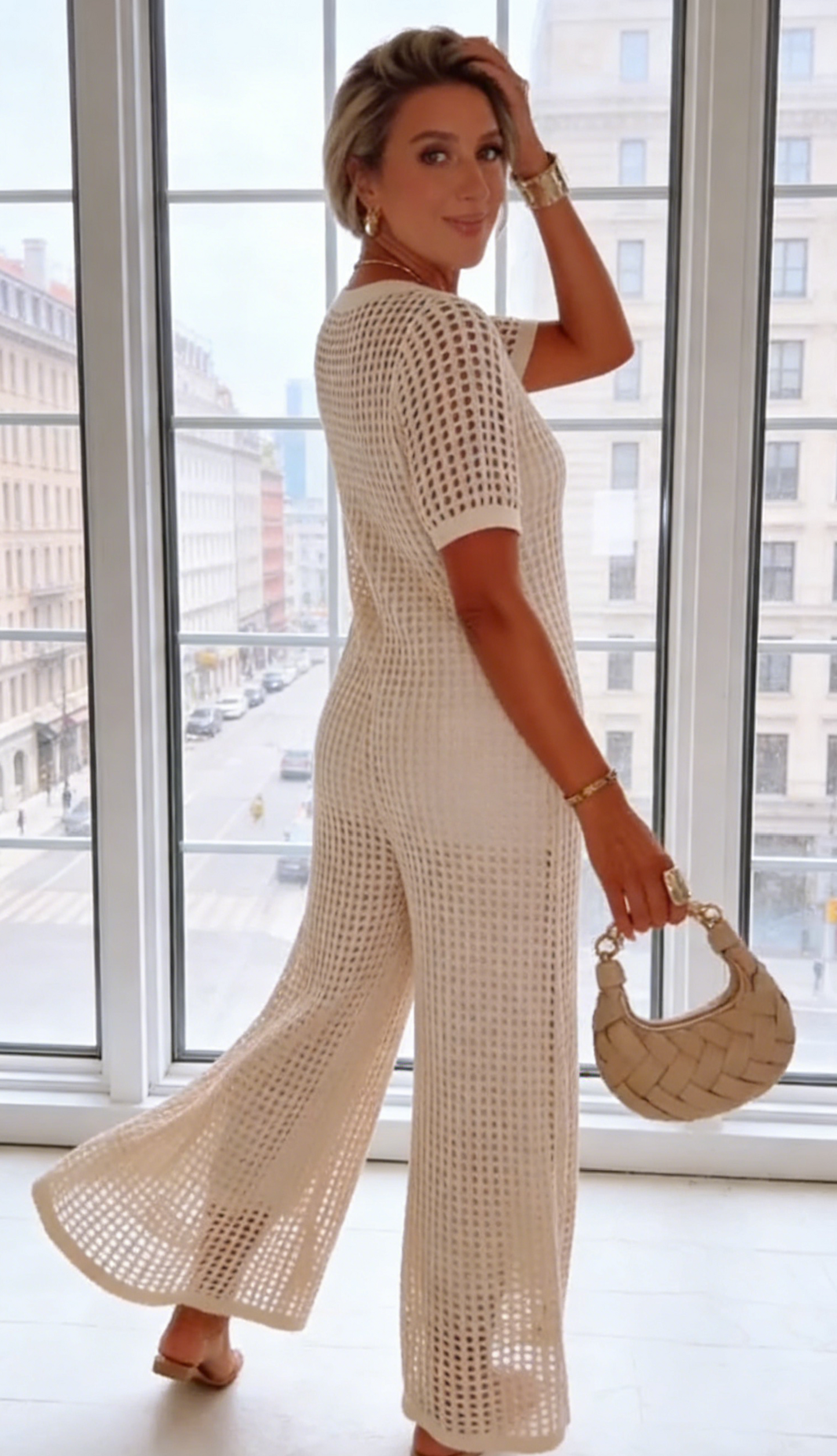 🤩🤩Elegant Knit Mesh Layered Two-Piece Maxi Dress (Buy 2 Free Shipping)