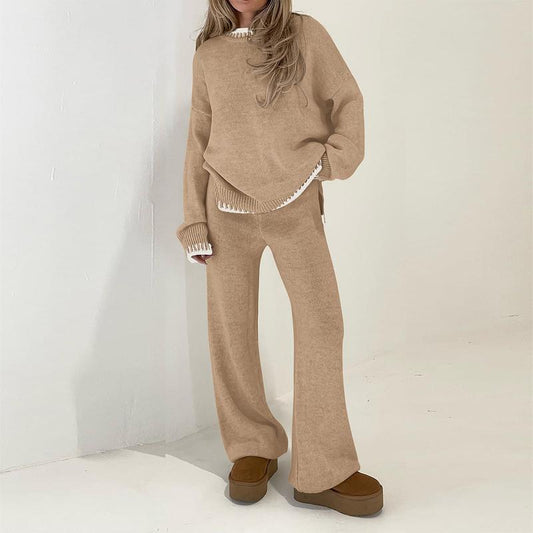 💥50% Off! Women’s Knit Sweater & Wide-Leg Pants Set