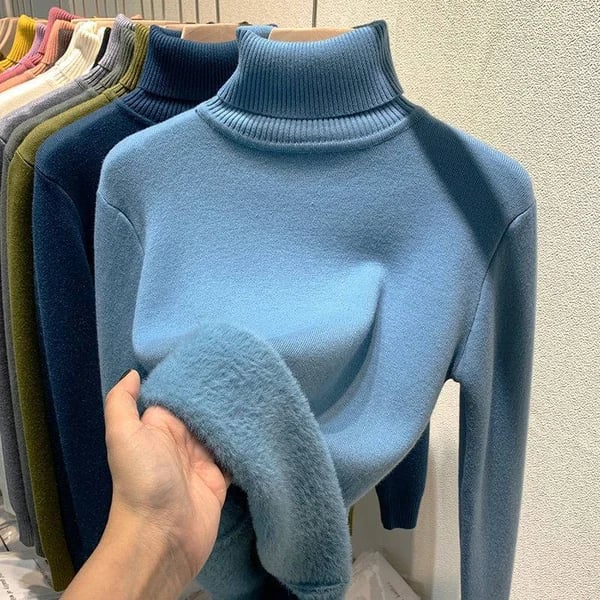 Sales 48% OFF🎁Winter fleece thick knitted bottoming shirt