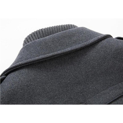 🔥 50% Off! Men's business woolen coat fashion double neck medium and long woolen coat, autumn and winter