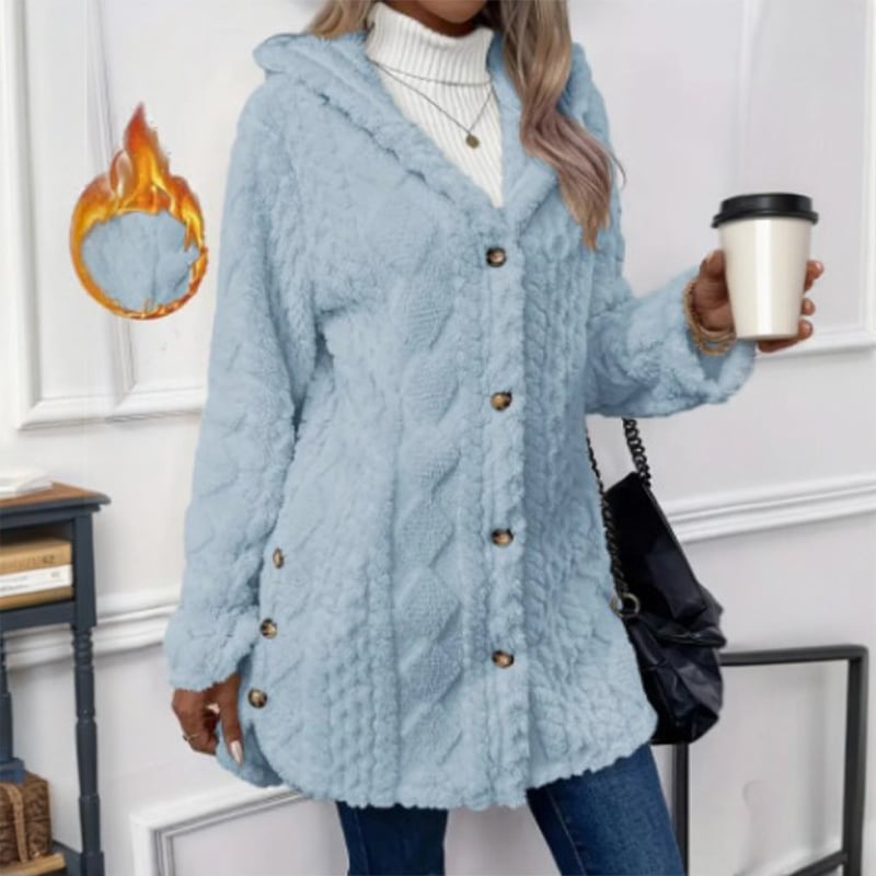🎁Women's Warm and Stylish Hooded Cardigan with Long Sleeves for Fall and Winter