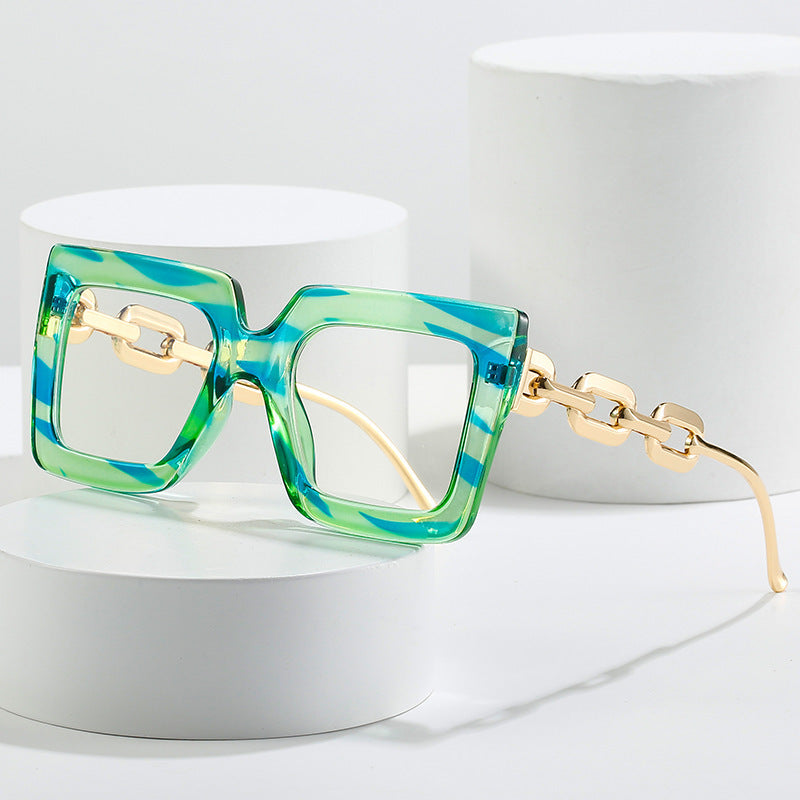 🎈🎈Lastday 70%OFF-Women’s Oversized Square Chain Reading Glasses(1set-6pcs)