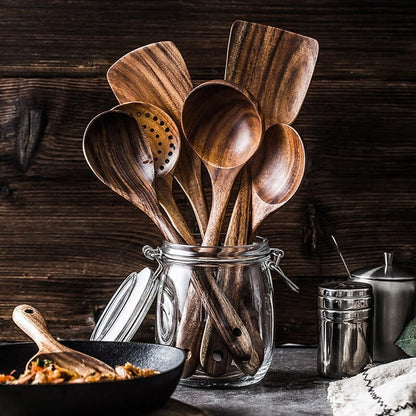 🔥🔥Teak Wooden Utensil Set