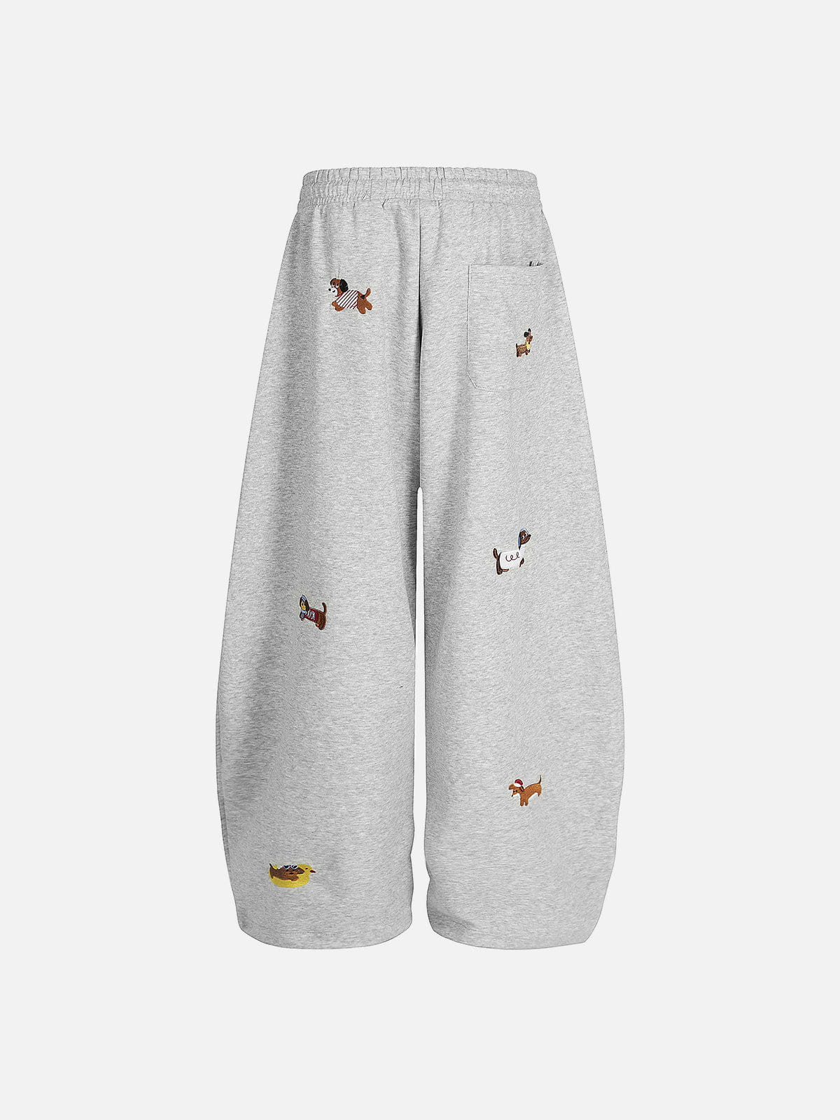🐶 Aelfric Eden Embroidery Dog Baggy Barrel Sweatpants