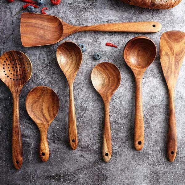🔥🔥Teak Wooden Utensil Set