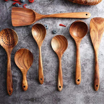 🔥🔥Teak Wooden Utensil Set