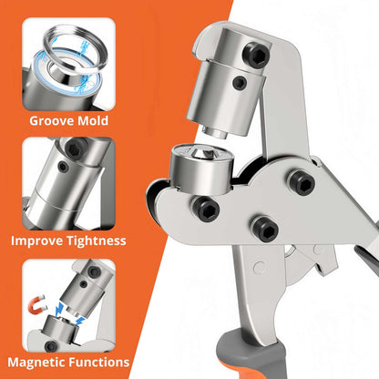 🔥 50% OFF TODAY🛠️ Heavy-Duty Grommet Plier | 3/8" Eyelet Tool Kit with 200pcs Grommets
