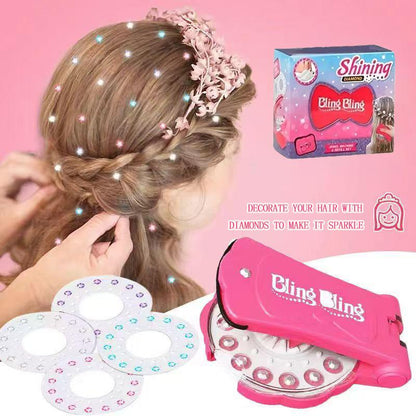 ✨✨Glitter Diamond Styling Tools Hair Gemstone Styling Set to light up girls' hair, clothes, accessories, No Heat Required Hair Styling Accessories