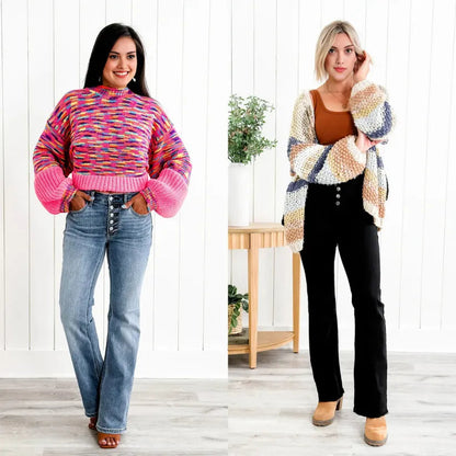 💝💝Judy Mid Rise Button Fly Bootcut Jeans (Buy 2 Free Shipping)