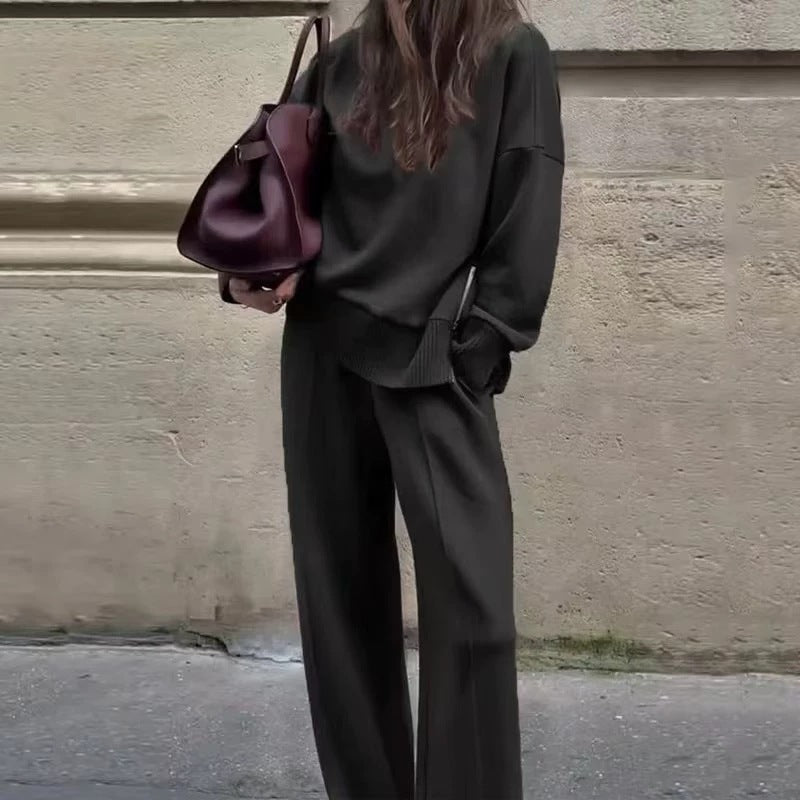 🤩🤩2026 New Arrivals 50% OFF💥High-Neck Side-Zip Sweatshirt & Pants Set 👚👖