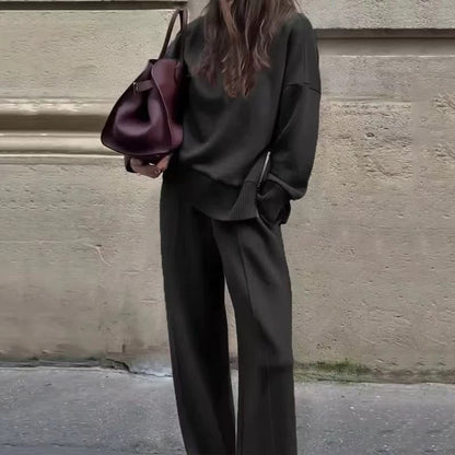 🤩🤩2026 New Arrivals 50% OFF💥High-Neck Side-Zip Sweatshirt & Pants Set 👚👖