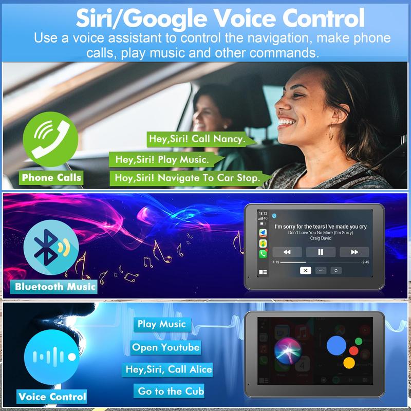 🔥Upgraded Wireless CarPlay Screen for Andriod & Iphone 🚚Free Shipping