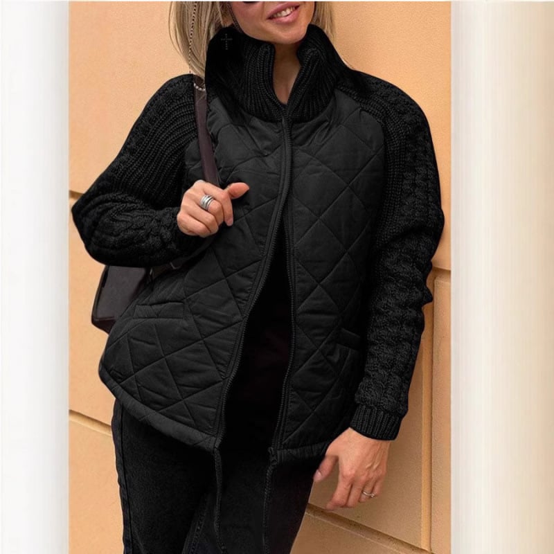 2025 Women’s Knit Patchwork Puffy Jacket 🎁 Christmas Special Offer ☃️