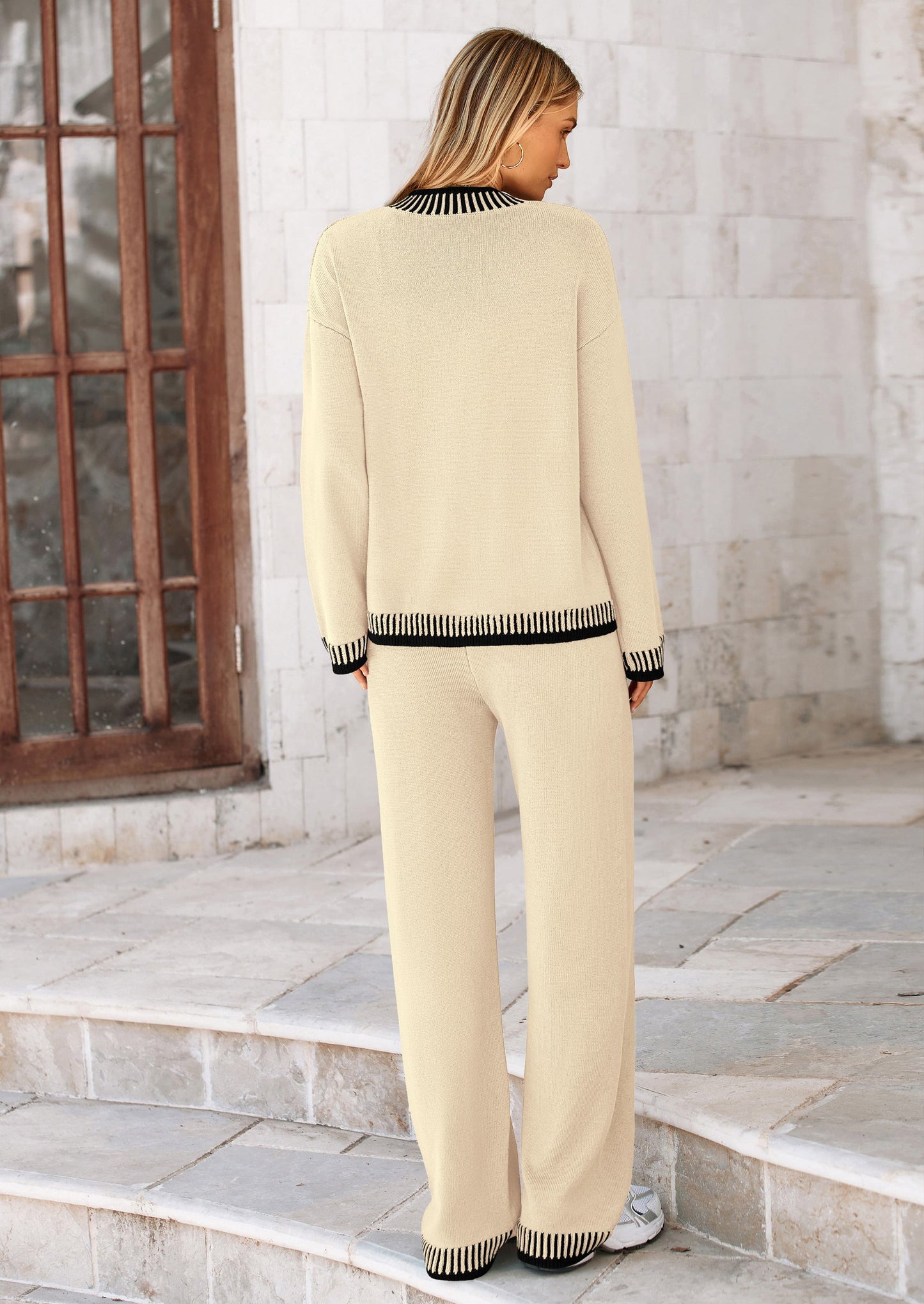 🔥WINTER SALE 50% OFF!❄️ Cozy Knit 2-Piece Cardigan & Wide-Leg Pants Set